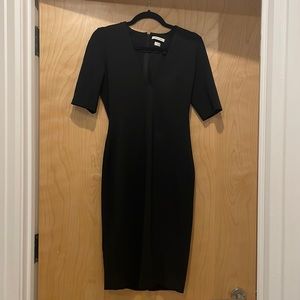 Aritzia Babaton Black V-Neck Short Dress (8)